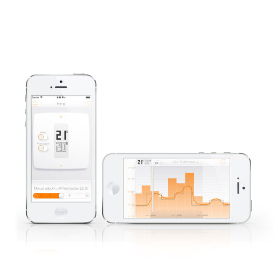vue des applications sur smartphone du thermostat connecté netatmo