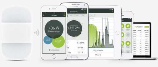 vue d'ensemble des application smartphone et tablette du compteur de consommation electrique smappee