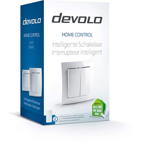 Interrupteur intelligent Devolo Wall Switch dans son emballage