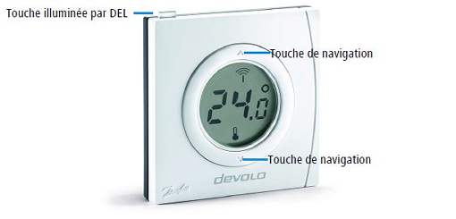 Thermostat Zwave Devolo Room Thermostat avec indocateur de température