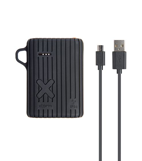 Power Bank Xtorm Xtreme Waterproof avec cable de recharge micro USB et indicateur de recherge LED